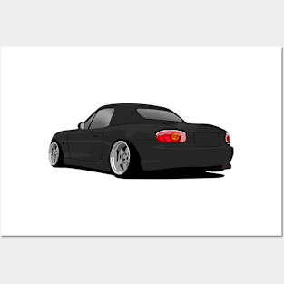 Black Mazda Miata Posters and Art